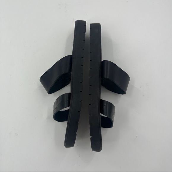 Joie A La Plague Black Croc Embossed Leather Slip on Sandal - Size 41 or US 11 - Picture 6 of 11